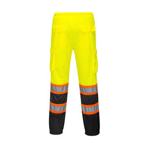 Pantalones de Trabajo de Seguridad Reflectantes Reciclados Ecológicos para Hombre, 100% Mezcla de Poliéster y Algodón Post-Consumo, Alta Visibilidad, Impermeables - Product Image 4