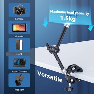 Support de bras articulé avec super pince, support de moniteur de caméra compatible avec la <span class=keywords><strong>cage</strong></span> <span class=keywords><strong>SmallRig</strong></span>, ST07C - Product Image 5