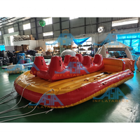 Nouveau design gonflable 9-Rider tractable banane curseur flottant eau vélo pédalier bateau pour le divertissement