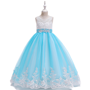 Vestidos de Fiesta para Niñas, Diseño de Alta Costura, Vestidos Largos con Flores para Niñas, LP-231 - Product Image 4