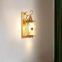 Applique murale LED d'extérieur moderne et fantaisiste pour la maison Lampe murale d'angle en cuivre pour chambre à coucher et salle de bain