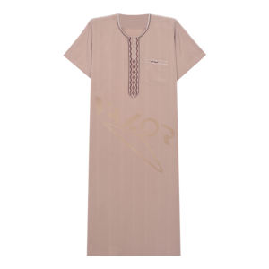 הסיטונאי morocean בסגנון מסורתי חתוך שרוולים קצרים thobe גברים המוסלמי לבושים 6 צבעים זמינים - Product Image 1