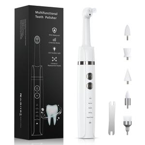Multifunctional <b>Tooth</b> Polisher 5 Modes IPX6 Waterproof With 5 Replacement Heads For <b>Teeth</b> <b>Whitening</b> And Plaque Removal - Product Image 5