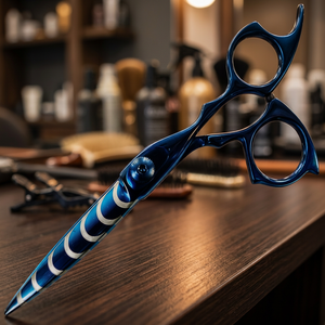 Ciseaux professionnels de qualité supérieure en acier inoxydable japonais 440C à haute teneur en carbone pour salon de coiffure, pour droitiers, avec manche long - Product Image 2