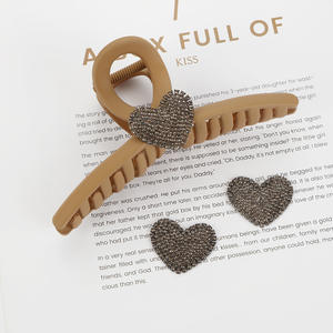 Metal tasarımcı Charm kalp tam DIY Rhinestone saç çiçek bezeme için Flatback düğmesi - Product Image 3