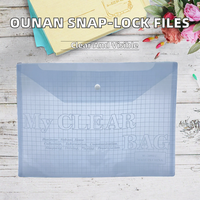 Pochette de rangement transparente en PP colorée A5 A4 avec fermeture à pression pour fournitures scolaires – Vente en gros