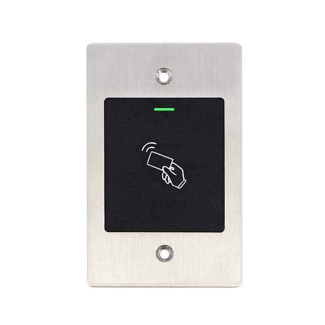 Anti-vandal IP66 Waterproof Stainless Steel Embedded RFID 125/13.56kHz Wiegand Access Control Flush Mount Door Entry Reader