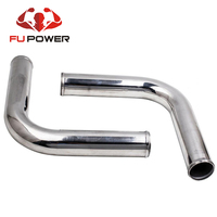 Kit de Bricolaje de 8 Piezas de Tubería de Intercooler Turbo Universal de 3 Pulgadas + Acoplador