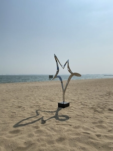 Grande Statue moderne en acier inoxydable sur mesure, <span class=keywords><strong>grand</strong></span> Art en métal, intérieur, extérieur, jardin, décor de Hall, Sculpture en acier abstraite créative - Product Image 4