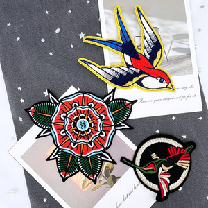 Mega Production Custom Embroidered Patches <b>Cloth</b> Apparel Customizable Shape Pattern Processing Based On Samples - Product Image 4