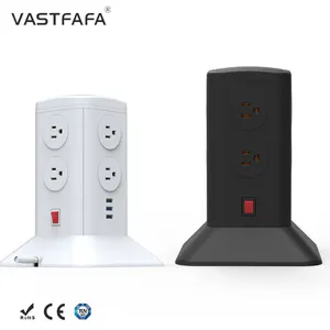 Vastfafa插头支架延长线电源板延长线插座6交流插座美国迷你延长线10 M 1 8插座6端口5V 3.1A