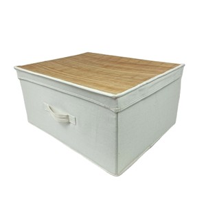 Large Capacity Collapsible Clothing Organizers With Cover Fabric Storage Basket Bins for Shelves Cube Storage