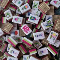 Jeu de Mahjong américain moderne de luxe pour adultes Moshi Tile, jeu de Mahjong chinois en acrylique, motif personnalisé, cadeau, jeu de casino