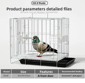 Grote opvouwbare metalen vogelkooi met scheidingswand en anti-ontsnappingslot, plastic lade voor duivenkweek, binnengebruik - Product Image 5