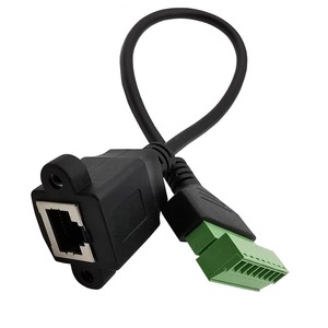 Cable adaptador Ethernet Rj45 de 0.3m con terminal de tornillo de 8 pines a conector Rj45 para extensión de red - Product Image 5