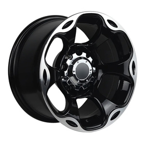 Jantes en alliage multi-rayons tout-terrain de 15 pouces, finition noire usinée, pour Suzuki Jimny, <span class=keywords><strong>Jeep</strong></span> Wrangler, <span class=keywords><strong>4x4</strong></span>, SUV, jante classique en fonte - Product Image 1