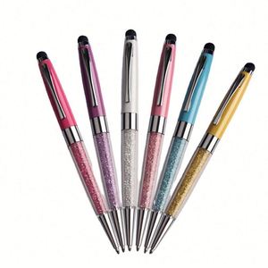 High Quality Custom Logo Advertising 1.0Mm Writing Width Crystal Touch Stylus <b>Pen</b> Promotional Gift Metal Material for Office - Product Image 1