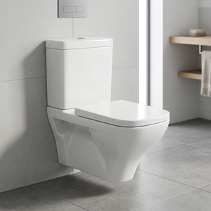 เซ็ตห้องน้ำเซรามิกสไตล์จีนแบบโมเดิร์นแขวนโถชักโครกทรงสี่เหลี่ยม - Product Image 1