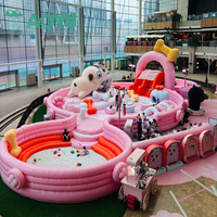 Château gonflable géant Ceyu licorne princesse avec toboggan et trampoline intégrés