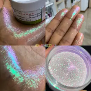Aurora Sheng Zhu Super Glitter Cosmetics Grade Color Shifting Aurora For Eyeshadow Chameleon Pigment Powder