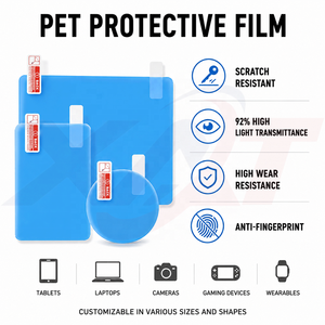 Film PET haute définition personnalisable, auto-adhésif, anti-rayures et anti-traces de doigts pour écran de navigation automobile et tablette - Product Image 2
