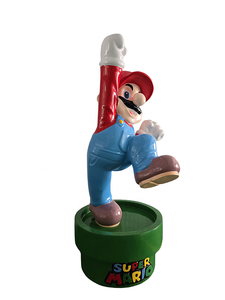 Gigante <span class=keywords><strong>de</strong></span> alta calidad 2,5 metros fibra <span class=keywords><strong>de</strong></span> vidrio Mario Brothers escultura superhéroe Mario escultura para el hogar Oficina Hotel Decoración - Product Image 3
