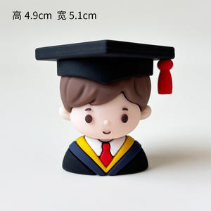 Décoration de gâteau pour enfants Ornements académiques Chapeau de docteur Hommes et femmes Ornements de bureau Taille crayon Costume de manuel - Product Image 6