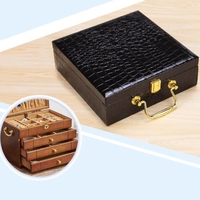 Loquet en métal et bois pour boîte à bijoux, serrure en U pour accessoires de valise en cuir de luxe