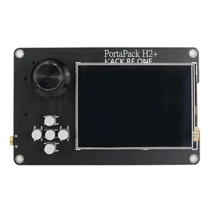 PORTAPACK H2 Yang Ditingkatkan dengan Baterai 1500MAh Layar Sentuh LCD 3.2 "+ Cangkang Aluminium untuk Transceiver HackRF One SDR