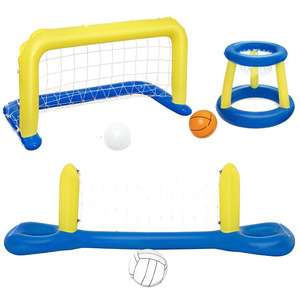 <span class=keywords><strong>Filet</strong></span> de volley-ball gonflable géant, but de football aquatique flottant, panier de basket-ball, jeu de bowling, jouet aquatique pour <span class=keywords><strong>piscine</strong></span> extérieure - Product Image 1