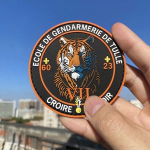 Custom Logo <b>Iron</b> on Pvc Patch Badges Hat Hook Sewing Patches Soft Silicone 3D Embossed Rubber Patch for Garment and Cap - Product Image 3