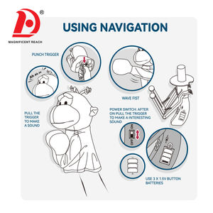 HUADA 2024 Muñeca Canguro Niños DIY Algodón Suave Mono Guante de Boxeo Niño Tiburón Juguete Peluche Dinosaurio Animal Marionetas de Mano - Product Image 5