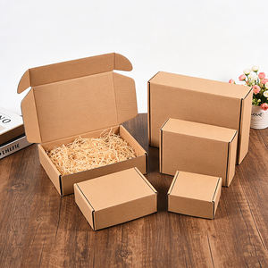 Boîtes cadeaux en carton ondulé pliables avec logo personnalisé, boîtes d'emballage en papier kraft pour l'expédition - Product Image 2