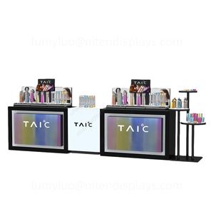 Mostrador de Exhibición Metálico con Focos y Letrero LED, Diseño Gratuito, para Cosméticos, Cuidado de la Piel, Tiendas y Centros Comerciales - Product Image 5