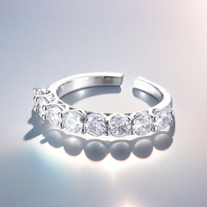 Anillos de Zirconia al por Mayor, Anillos Apilables de Aleación en Tono Plata y Oro para Mujeres y Niñas, Joyería Personalizada para Bodas y Fiestas - Product Image 1