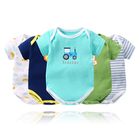 Barboteuse pour bébés, ensemble de vêtements en coton, à manches courtes, pour nourrissons, 5 pièces/paquet, nouvelle collection 2020