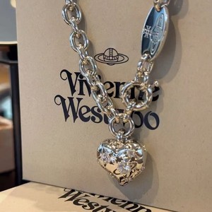 Collier Cœur Diamant Empress Western Tendance Européenne et Américaine, Chaîne Épaisse en Bambou, Bijoux Femme, Meilleures Ventes - Product Image 1