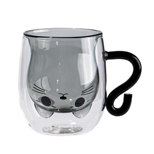 Caneca de Gato de Dupla Camada para Leite, Resistente a Altas Temperaturas, Caneca Fofa para Café da Manhã em Casa, Espessada para Meninas como Presente Criativo - Product Image 3