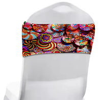 Ceintures de chaise de bande de chaise en spandex croisé d'Éthiopie personnalisées en gros pour la décoration Habesha