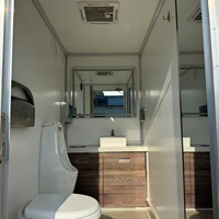 Remorque de toilettes mobiles Goeasy avec système de climatisation, unité de toilettes de luxe pour événements extérieurs haut de gamme