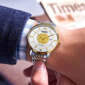 Montre mécanique automatique personnalisable pour hommes avec cadran exclusif Sunray résistant à l'eau et affichage pointeur - Product Image 3