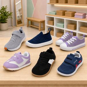 Calzado Deportivo Transpirable para Niños con Cierre de Velcro y Suela de Goma en Varios Colores para Todas las Estaciones, Mezcla Aleatoria - Product Image 1