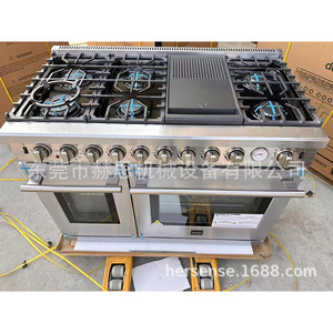 Danilox 48 Inch Double Door Gas Range With Convection <b>Oven</b> 220V Independent Temperature Control - Product Image 3