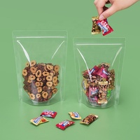 Sachet Doypack Personnalisé Imprimé pour Bonbons, Scellable à Chaud, avec Fermeture Éclair en Feuille d'Aluminium, Anti-Humidité et Anti-Odeur, Emballage Transparent PET+PE pour Aliments pour Animaux