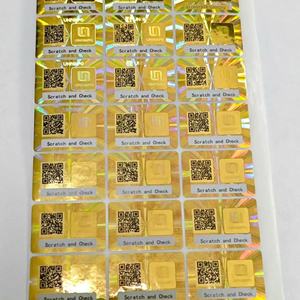 Étiquettes de sécurité holographiques anti-contrefaçon et inviolables, autocollants de garantie nulles avec numéro de série pour la protection des jus contre la contrefaçon - Product Image 1