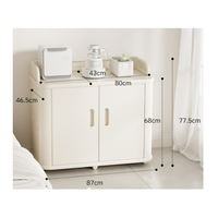 Station d'alimentation mobile en plastique pour bébé avec roulettes en option, grand comptoir et armoire fermée pour la crèche et le rangement au chevet de l'école