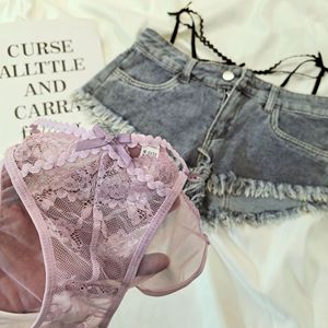 Tanga Retro de Encaje a la Moda con Cinturón Delgado - Tanga Sexy Transparente de Cintura Baja para Mujer - Product Image 6