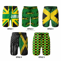 Shorts de bain pour hommes Jamaïque, shorts de plage à séchage rapide, maillot de bain avec drapeau jamaïcain