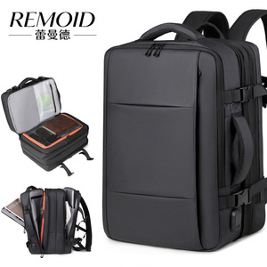 Mochila Expandible para Portátil Remoid de 20-35L, para Viajes de Negocios, Unisex, Color Sólido, con Bolsillo Interior con Cremallera - Product Image 1
