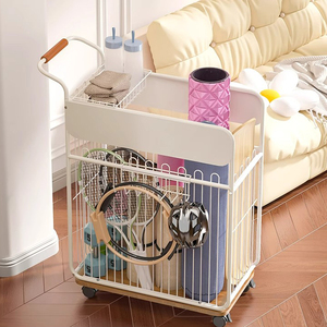 Carrello di stoccaggio in metallo mobile per cucina soggiorno Yoga bagno sporco vestiti attrezzature per il Fitness strumenti di stoccaggio di stoccaggio - Product Image 1